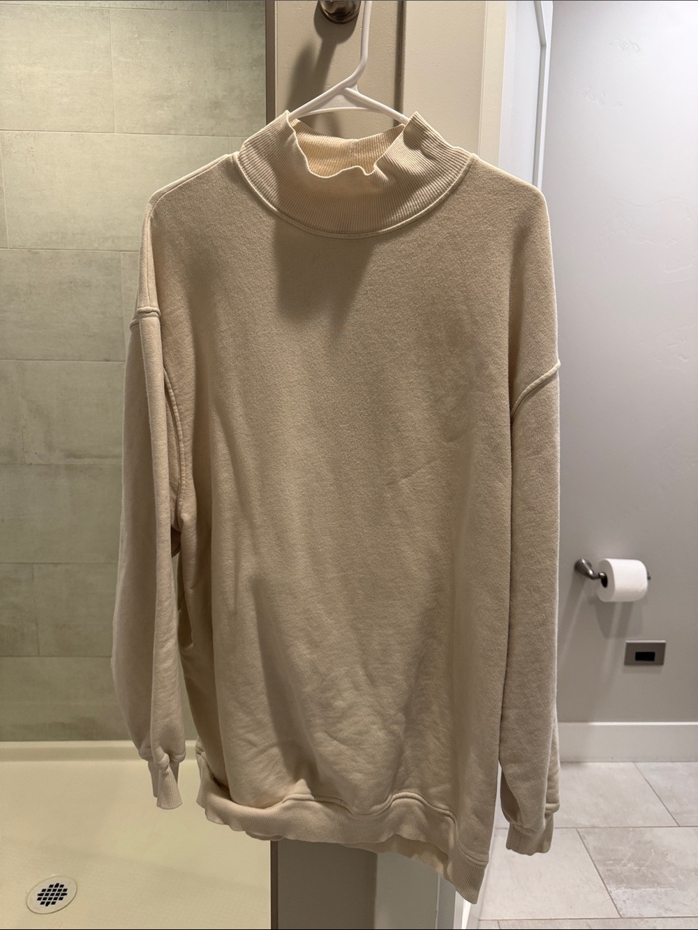 Top shop  Cream Mock Neck Sweater